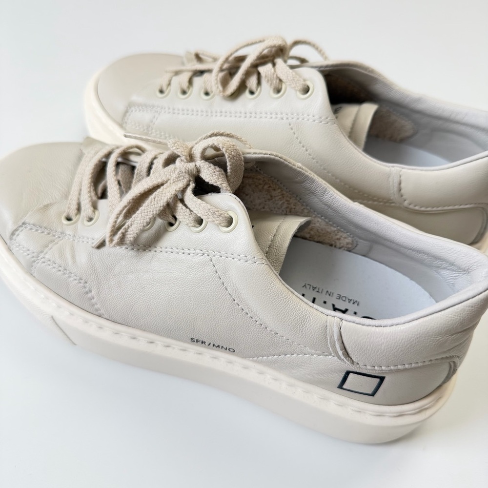 Women's Light Gray Leather Sneakers